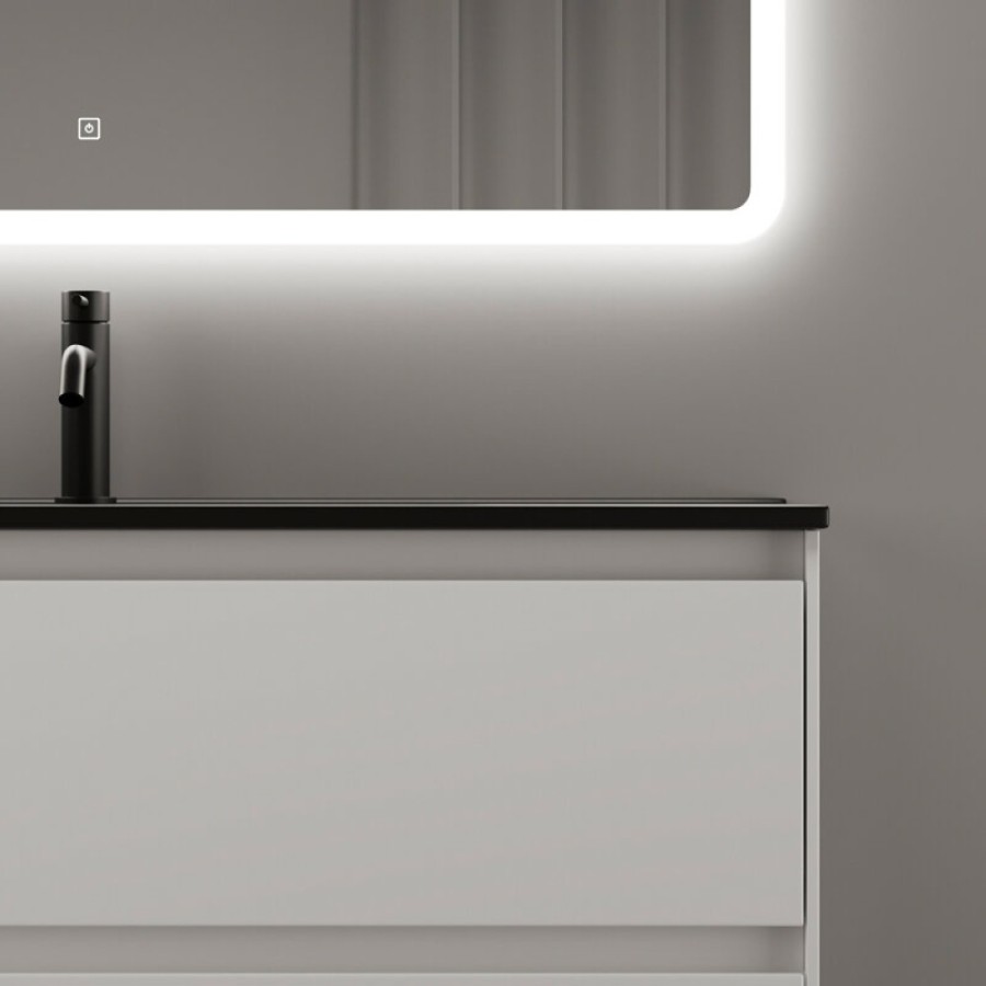 Тумба под раковину Sancos Cento 100, подвесная, белый глянец, CN100W
