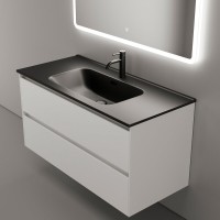 Тумба под раковину Sancos Cento 100, подвесная, белый глянец, CN100W