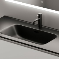 Тумба под раковину Sancos Cento 100, подвесная, белый глянец, CN100W