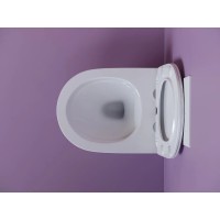 Подвесной унитаз Ceramicanova Uno CN11001, безободковый, сиденье c микролифтом, цвет белый, сантехфарфор