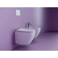 Подвесной унитаз Ceramicanova Uno CN11001, безободковый, сиденье c микролифтом, цвет белый, сантехфарфор