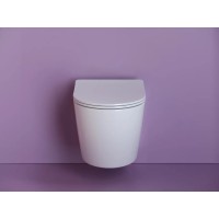 Подвесной унитаз Ceramicanova Uno CN11001, безободковый, сиденье c микролифтом, цвет белый, сантехфарфор