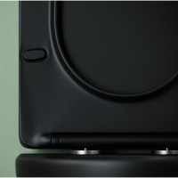Подвесной унитаз Ceramicanova Uno CN11001TMB, безободковый, смыв Торнадо, сиденье микролифт, черный матовый, сантехфарфор