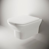 Подвесной унитаз Ceramicanova Enjoy CN1104-B, безободковый, крышка микролифт, белый