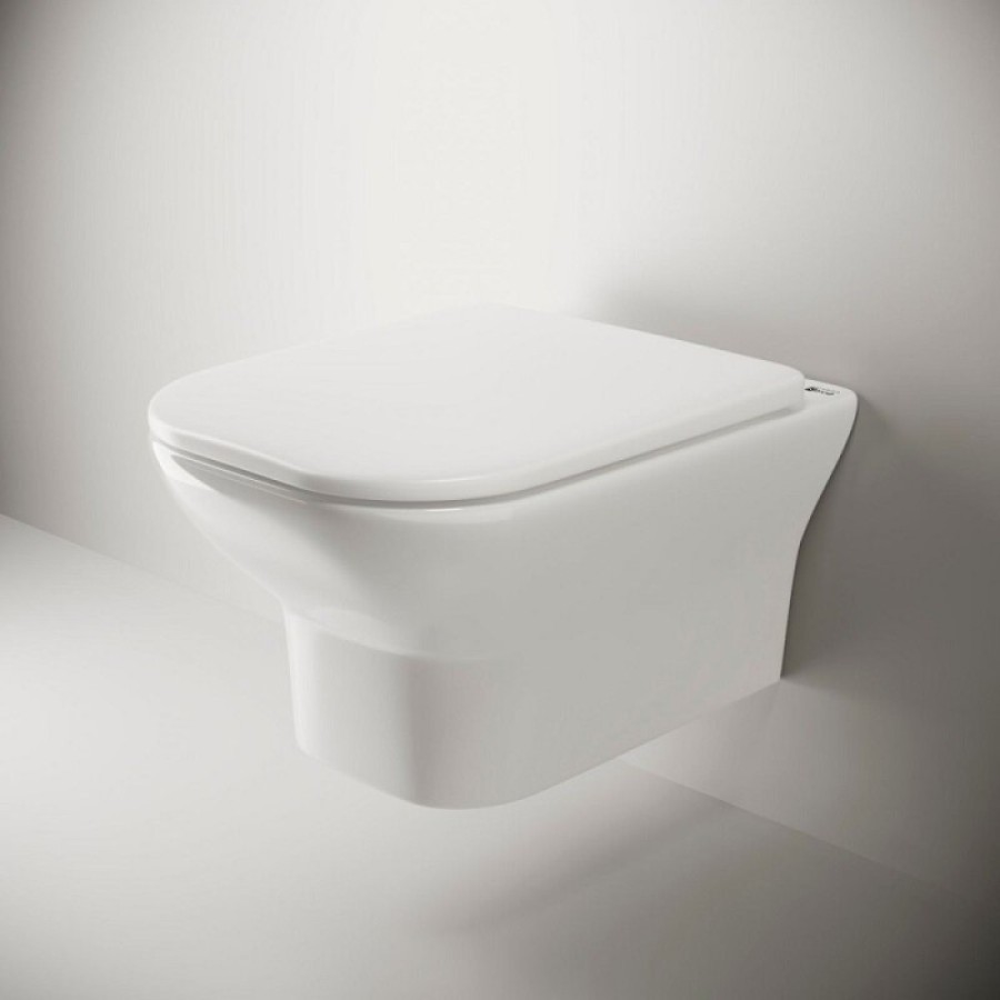 Подвесной унитаз Ceramicanova Enjoy CN1104-B, безободковый, крышка микролифт, белый