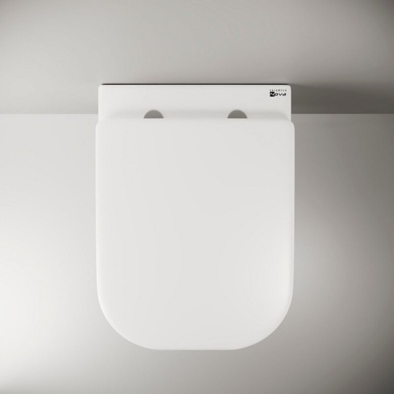 Подвесной унитаз Ceramicanova Enjoy CN1104-B, безободковый, крышка микролифт, белый