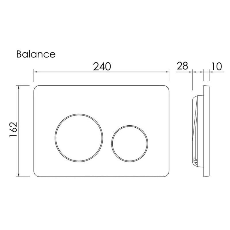 Клавиша смыва Ceramicanova Balance Circle CN12-001GG, механическая, вороненая сталь