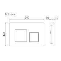 Клавиша смыва Ceramicanova Square CN12-002BG, механическая, золото брашированное