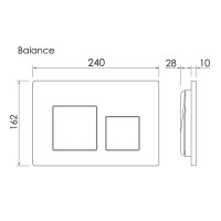 Клавиша смыва Ceramicanova Balance Square CN12-002GG, механическая, вороненая сталь