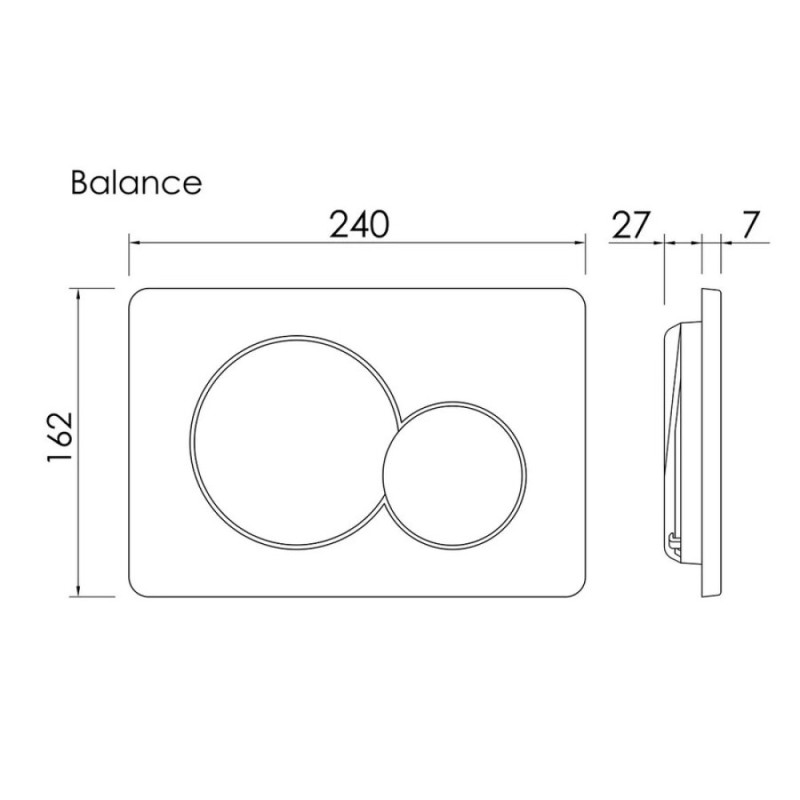 Клавиша смыва Ceramicanova Balance Sphere CN12-003BN, механическая, брашированный никель