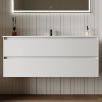 Тумба под раковину Sancos Cento 120, подвесная, белый глянец, CN120-1W