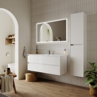 Тумба под раковину Sancos Cento 120, подвесная, белый глянец, CN120-1W