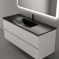 Тумба под раковину Sancos Cento 120, подвесная, белый глянец, CN120-1W