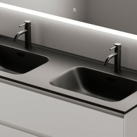 Тумба под раковину Sancos Cento 120, подвесная, белый глянец, CN120-2W