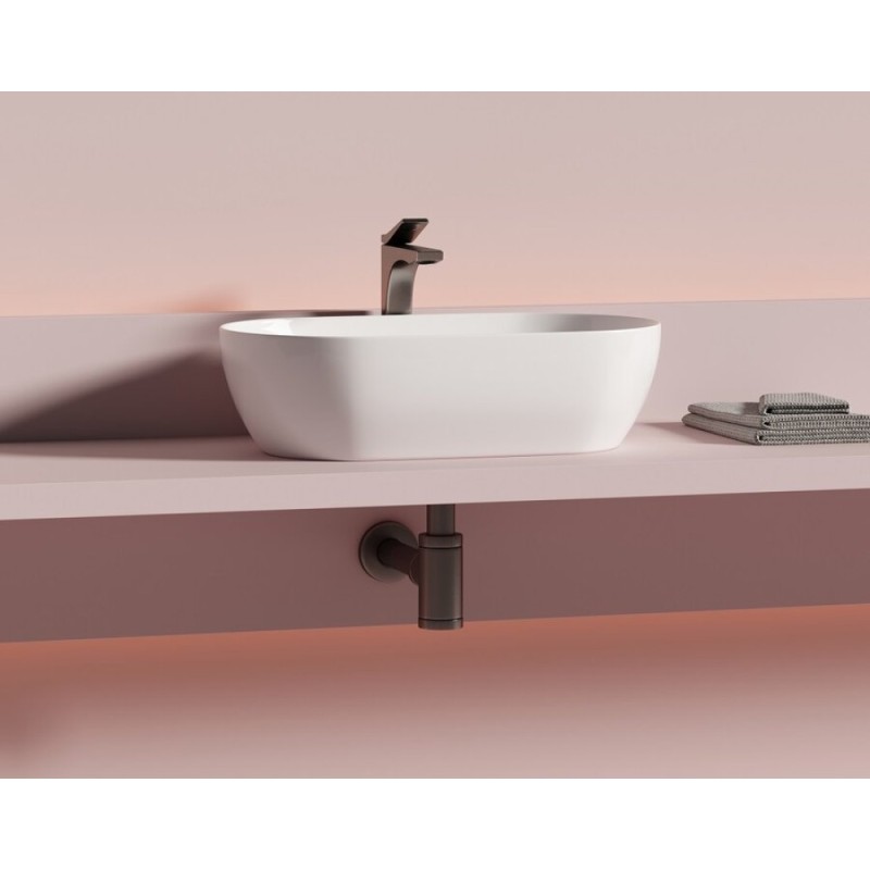 Раковина Ceramicanova Twist CN12001, 50 см, сантехфарфор, накладная, белый