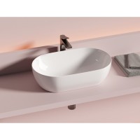 Раковина Ceramicanova Twist CN12001, 50 см, сантехфарфор, накладная, белый