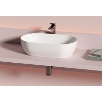 Раковина Ceramicanova Twist CN12001, 50 см, сантехфарфор, накладная, белый