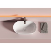 Раковина Ceramicanova Twist CN12001, 50 см, сантехфарфор, накладная, белый