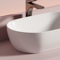 Раковина Ceramicanova Twist CN12001, 50 см, сантехфарфор, накладная, белый