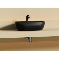 Раковина Ceramicanova Twist CN12001MB, 50 см, сантехфарфор, накладная, черный матовый