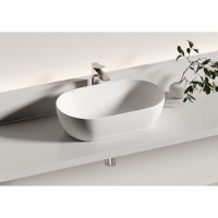 Раковина Ceramicanova Twist CN12001MW, 50 см, сантехфарфор, накладная, белый матовый
