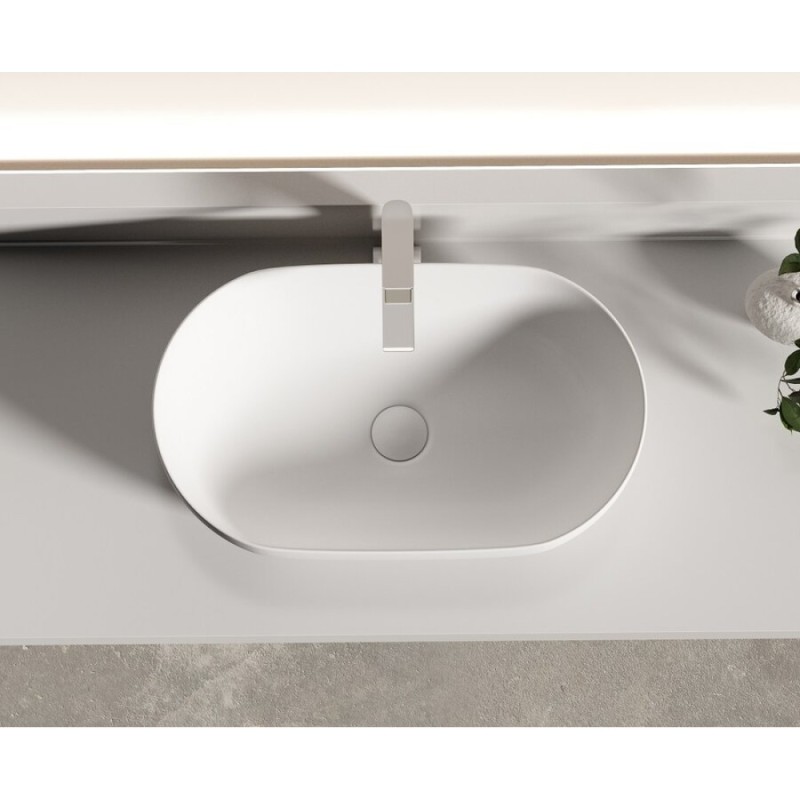 Раковина Ceramicanova Twist CN12001MW, 50 см, сантехфарфор, накладная, белый матовый