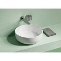 Раковина Ceramicanova Taycan CN12003, 37.5 см, сантехфарфор, накладная, белый