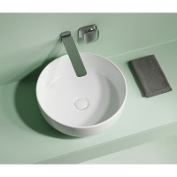 Раковина Ceramicanova Taycan CN12003, 37.5 см, сантехфарфор, накладная, белый
