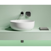 Раковина Ceramicanova Taycan CN12003, 37.5 см, сантехфарфор, накладная, белый