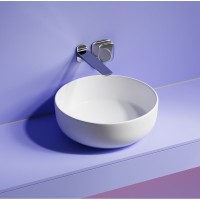 Раковина Ceramicanova Taycan CN12003MW, 37.5 см, сантехфарфор, накладная, белый матовый