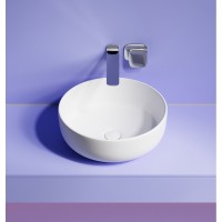 Раковина Ceramicanova Taycan CN12003MW, 37.5 см, сантехфарфор, накладная, белый матовый