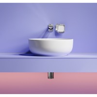 Раковина Ceramicanova Taycan CN12003MW, 37.5 см, сантехфарфор, накладная, белый матовый