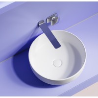 Раковина Ceramicanova Taycan CN12003MW, 37.5 см, сантехфарфор, накладная, белый матовый