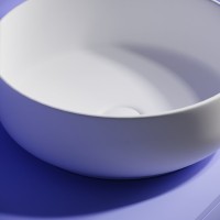 Раковина Ceramicanova Taycan CN12003MW, 37.5 см, сантехфарфор, накладная, белый матовый