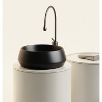 Раковина Ceramicanova Maya CN12004MB, 40 см, сантехфарфор, накладная, черный матовый