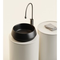 Раковина Ceramicanova Maya CN12004MB, 40 см, сантехфарфор, накладная, черный матовый