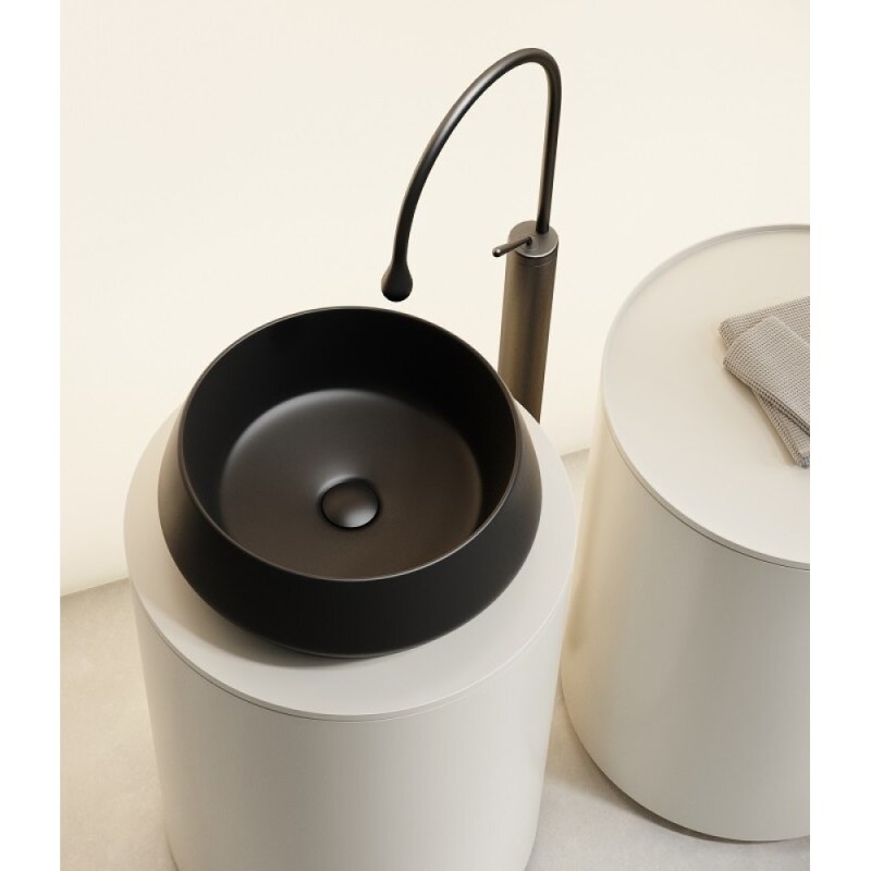 Раковина Ceramicanova Maya CN12004MB, 40 см, сантехфарфор, накладная, черный матовый