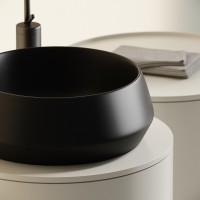 Раковина Ceramicanova Maya CN12004MB, 40 см, сантехфарфор, накладная, черный матовый