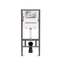 Инсталляция для унитаза Ceramicanova Balance CN121001CH, клавиша Circle хром