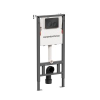 Инсталляция для унитаза Ceramicanova Balance CN121001MB, клавиша Circle черный матовый