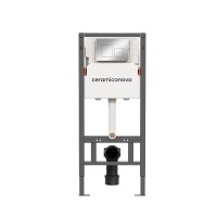 Инсталляция для унитаза Ceramicanova Balance CN121002CH, клавиша Circle хром