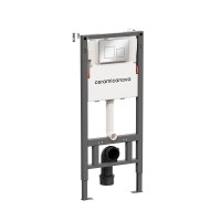 Инсталляция для унитаза Ceramicanova Balance CN121002CH, клавиша Circle хром