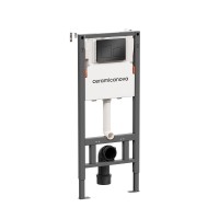 Инсталляция для унитаза Ceramicanova Balance CN121002MB, клавиша Circle черный матовый