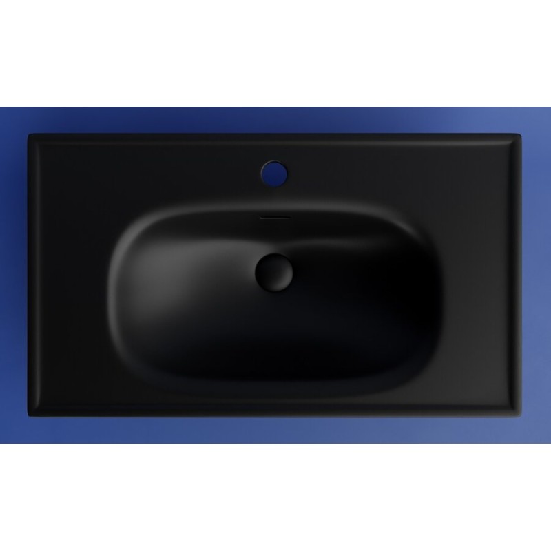 Раковина Ceramicanova Sabo CN13002MB, 80 см, сантехфарфор, черный матовый