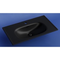 Раковина Ceramicanova Sabo CN13002MB, 80 см, сантехфарфор, черный матовый