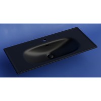 Раковина Ceramicanova Sabo CN13003MB, 100 см, сантехфарфор, черный матовый