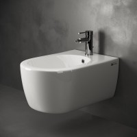 Биде Ceramicanova Simple Rimless CN1303, подвесное, белое