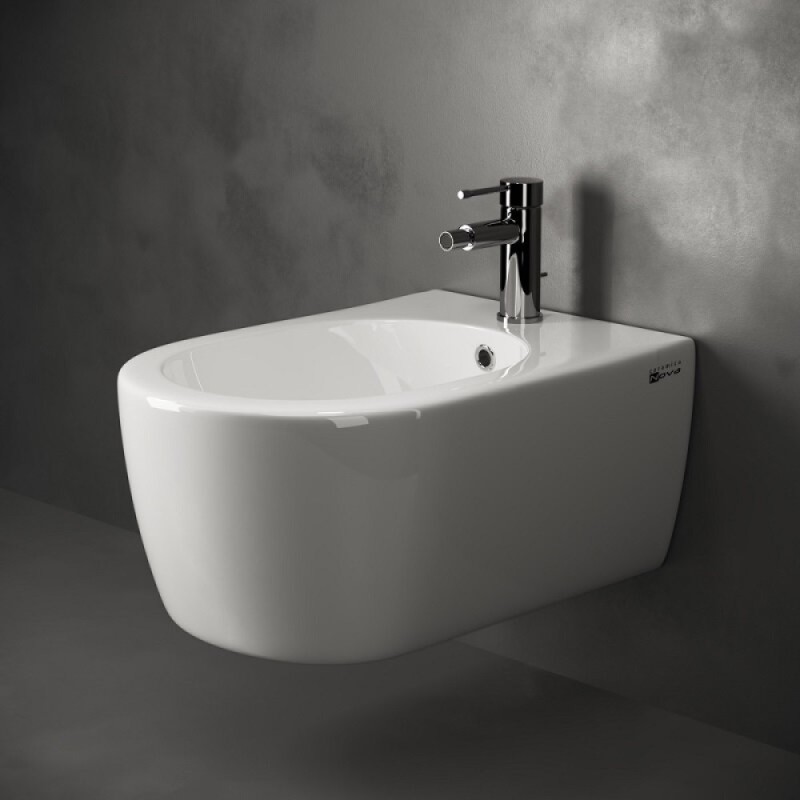 Биде Ceramicanova Simple Rimless CN1303, подвесное, белое