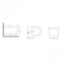 Биде Ceramicanova Simple Rimless CN1303, подвесное, белое