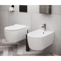 Биде Ceramicanova Simple Rimless CN1303, подвесное, белое